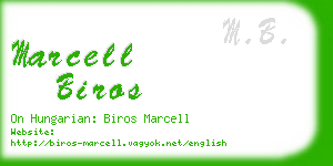 marcell biros business card